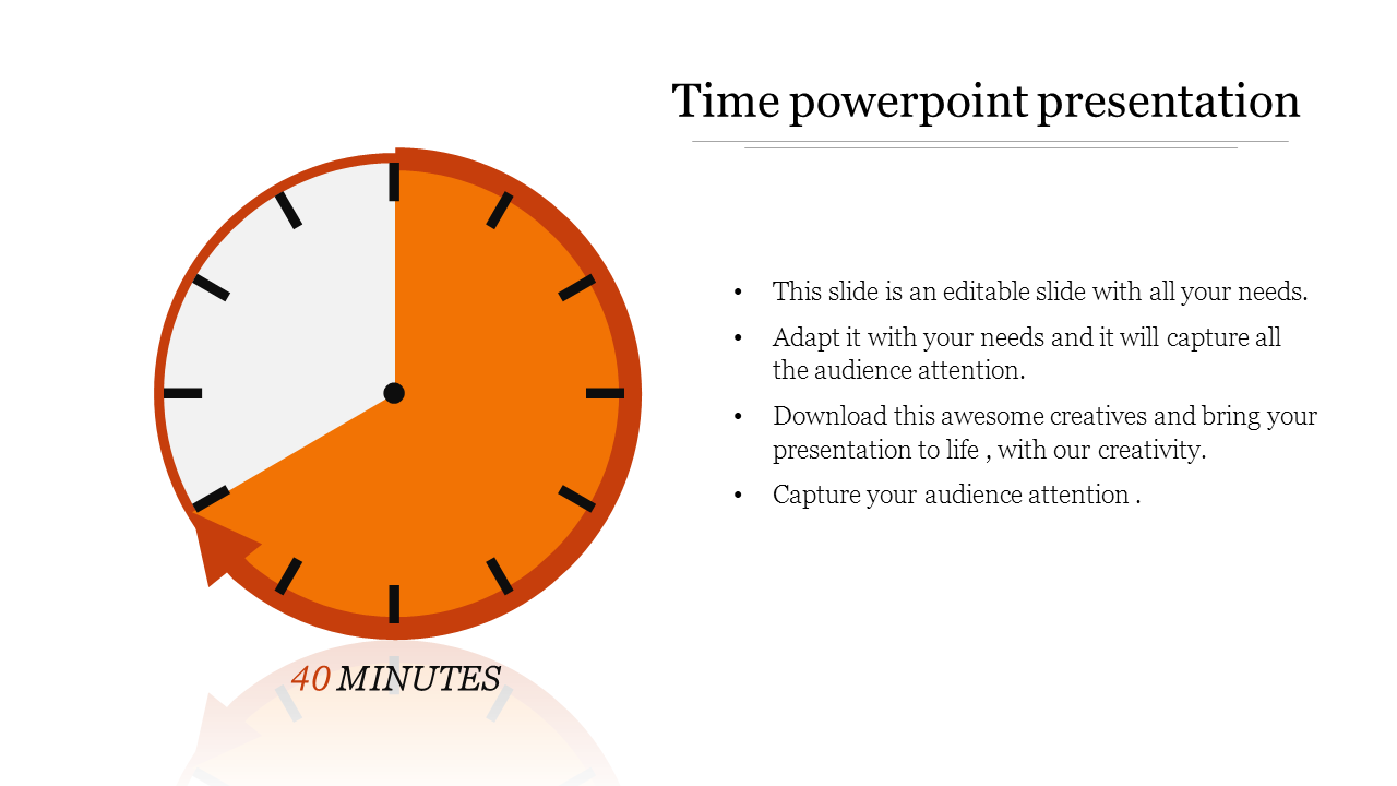 time powerpoint template-Orange